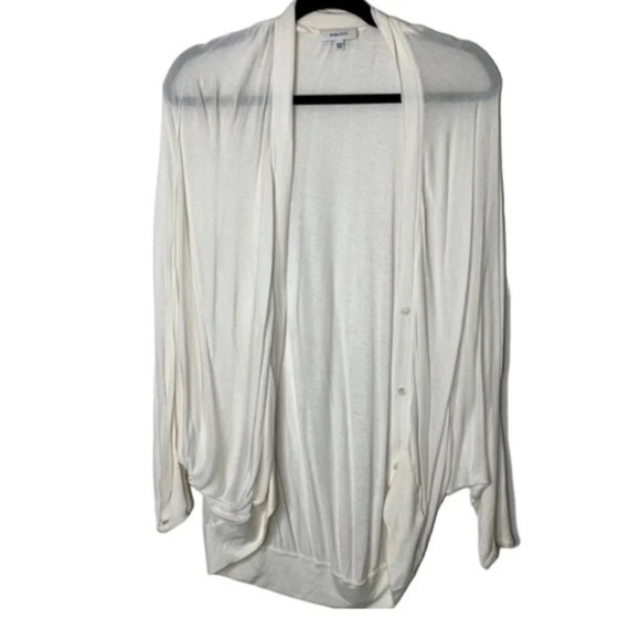 Aritzia Babaton Cardigan Sweater Dolman 3/4 Length Sleeve Button front Off White - Picture 2 of 10